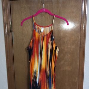 Multicolored Cut Out Dress